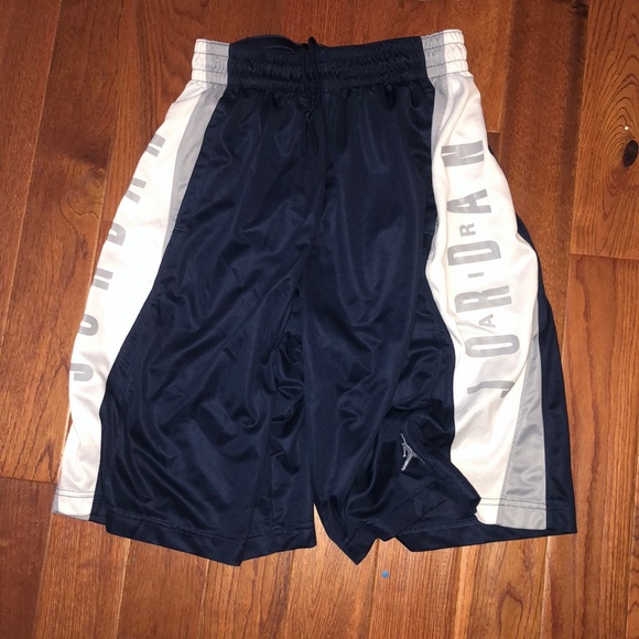 navy blue jordan basketball shorts